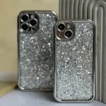 قاب گوشی موبایل آیفون Silver Glitter - کیس مال