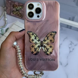 قاب گوشی موبایل پروانه Louis Vuitton با آویز - کیس مال