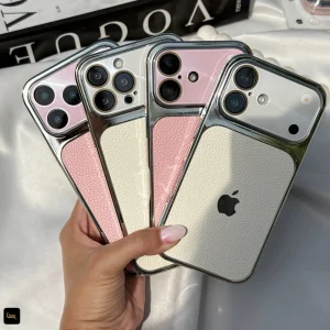 قاب گوشی الکترو چرمی لنز ۱۷ به همراه لوگو (Electro Leather Lens 17)-کیس قاب
